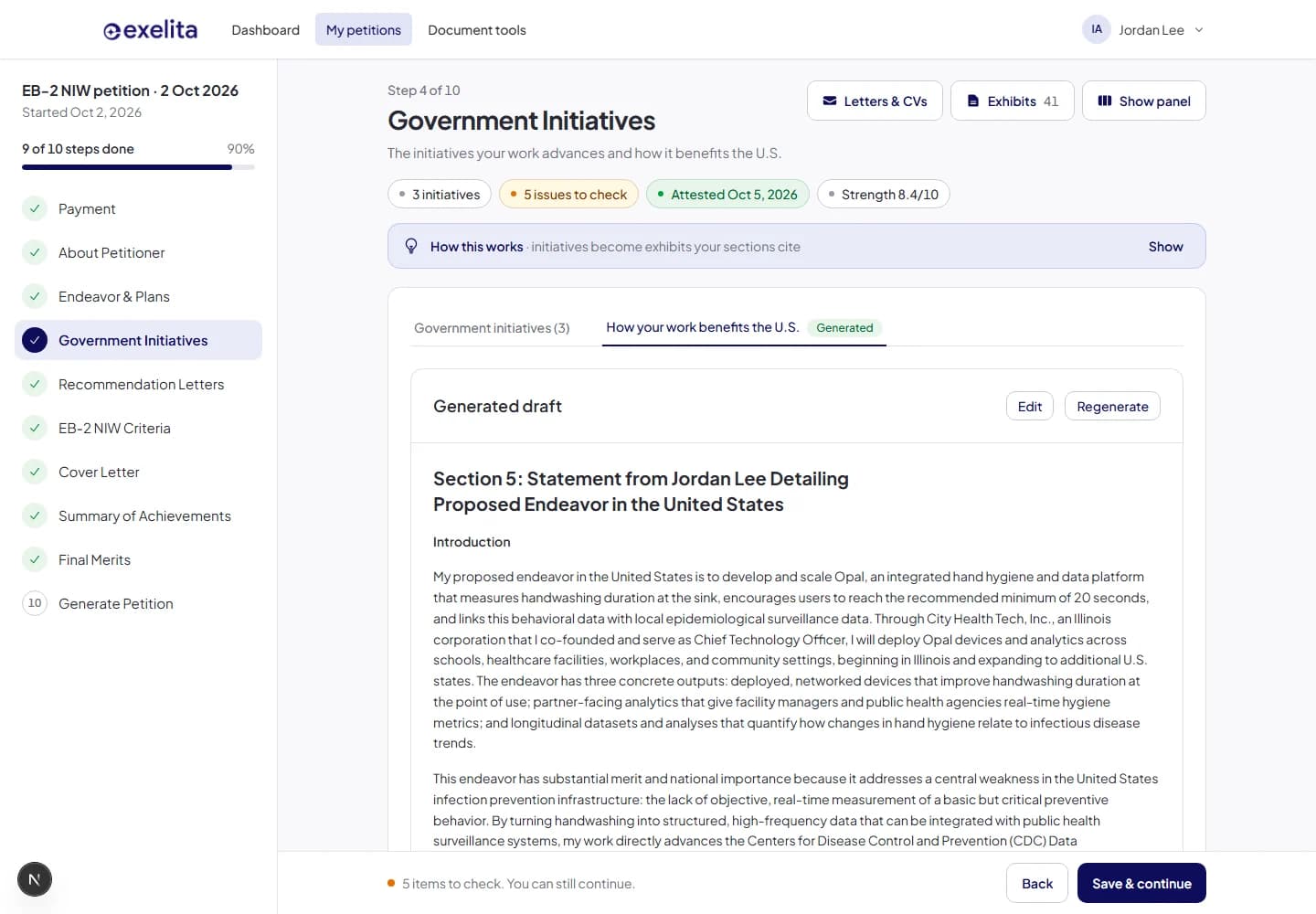 Government initiatives evidence mapping with draft and strength status