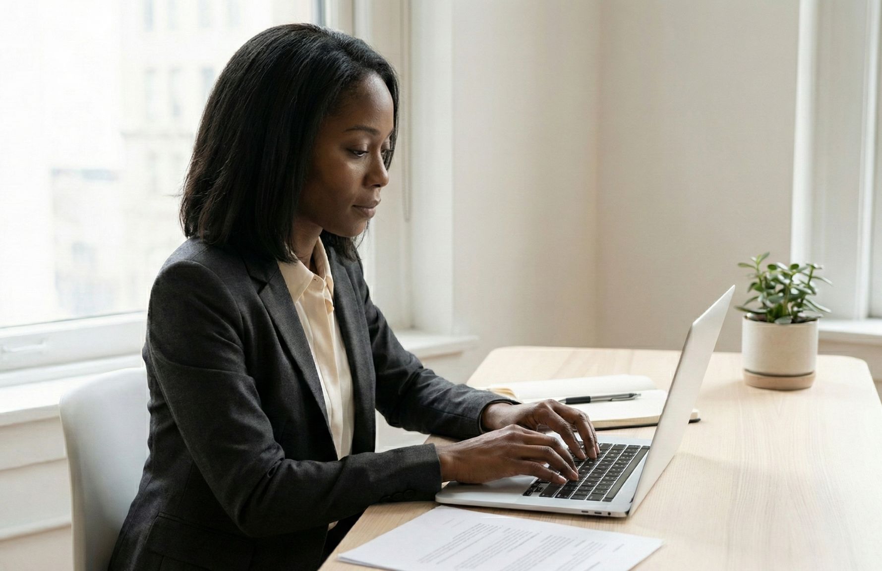 Professionals analyzing NIW visa requirements on dashboard