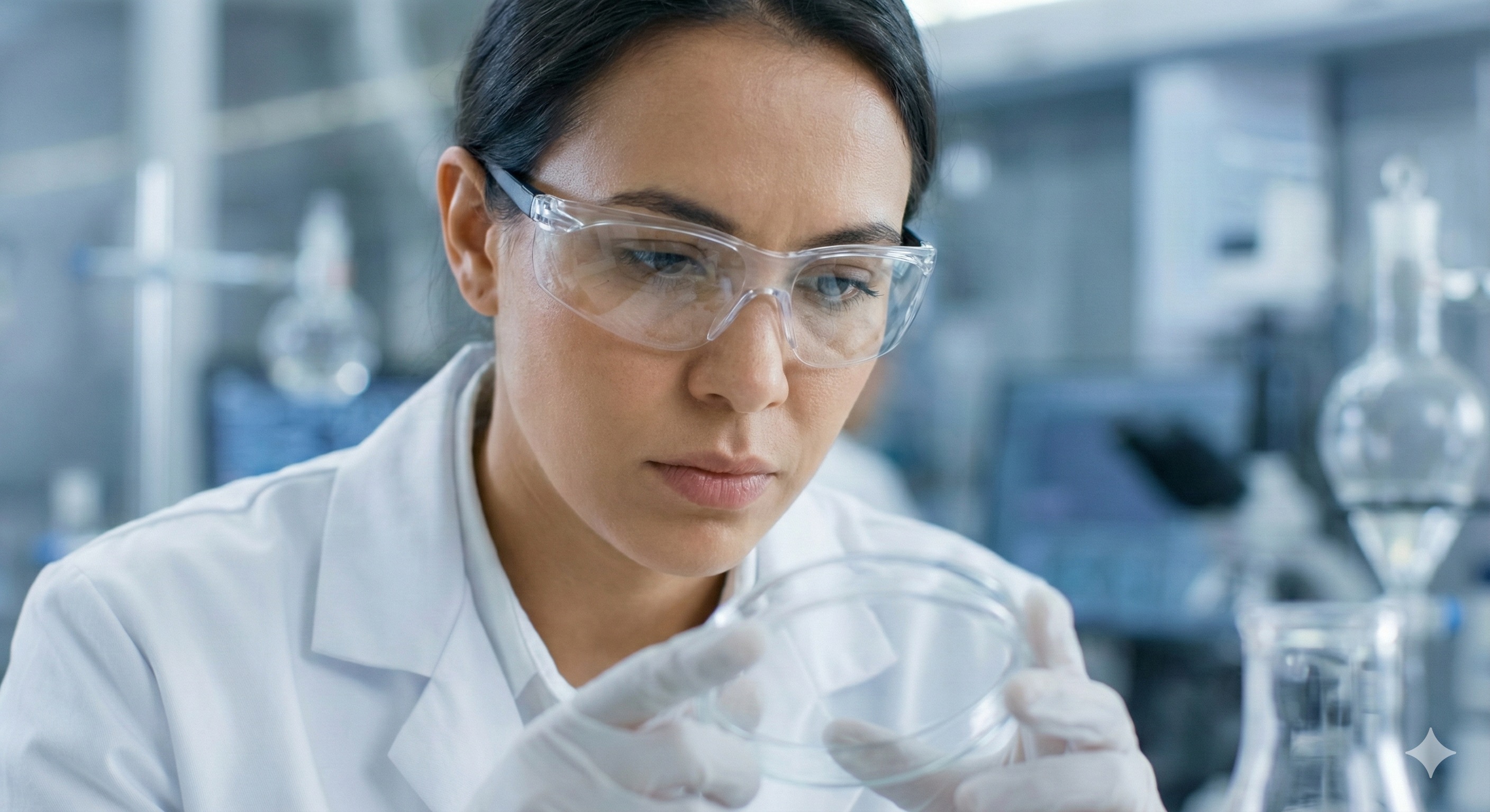 Researcher conducting laboratory work